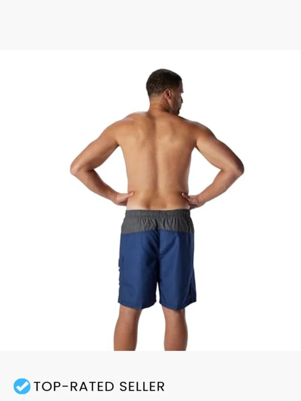 Men's Swim Trunk Knee Length Volley Drawstring Secure Fit 9 Inseam